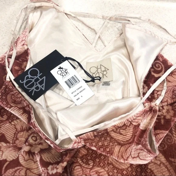 VINTAGE TAPESTRY VELVET STRAPPY CAMI - Picture 5 of 5